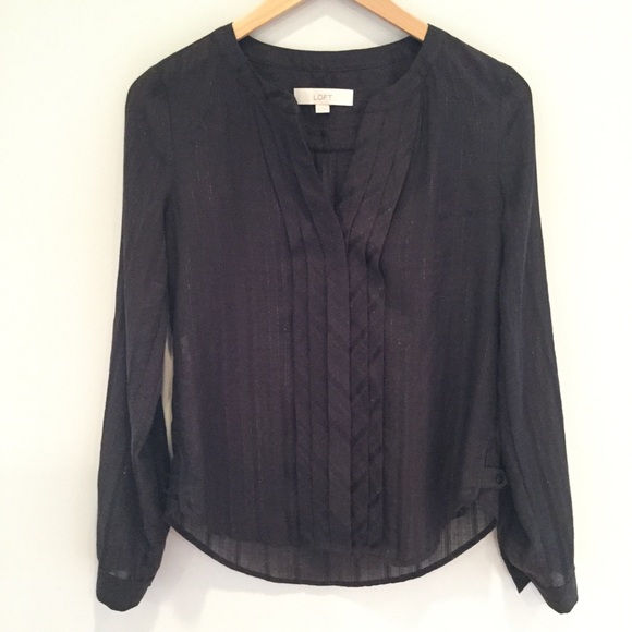 LOFT Tops - Loft Split Collar Blouse